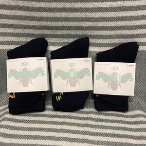 3 pack Bombas Black Half Calf Socks NWT Size X-Small